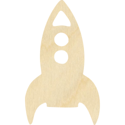 Decor dekoracja rakieta kosmiczna v2 decoupage 6x10cm
