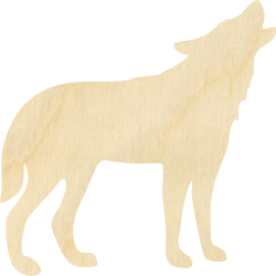 Decor dekoracja wilk wyjący decoupage 10x10cm