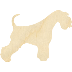 Decor dekoracja pies schnaucer sklejka decoupage 4x6cm