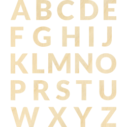 Decor dekoracja alfabet literki do nauki sklejka decoupage 3cm