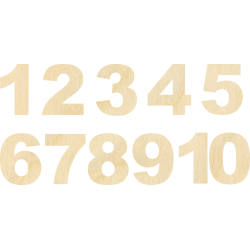Decor dekoracja liczby cyfry do nauki sklejka decoupage 3cm