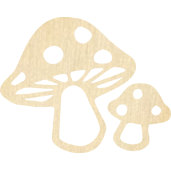Decor dekoracja grzyby muchomory sklejka decoupage 30 kpl.