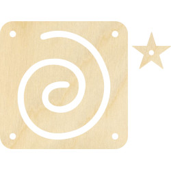 Decor dekoracja suwnica spiralna z gwiazdką tablica manipulacyjna sklejka decoupage zestaw