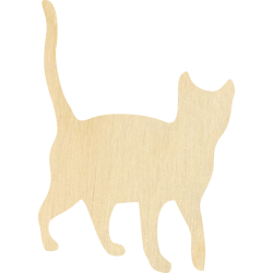 Decor dekoracja kot z ogonem do góry decoupage 6,5x9cm