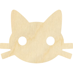 Decor dekoracja głowa kota decoupage 9,5x7cm